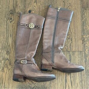 Brown Tory Burch Riding Boots